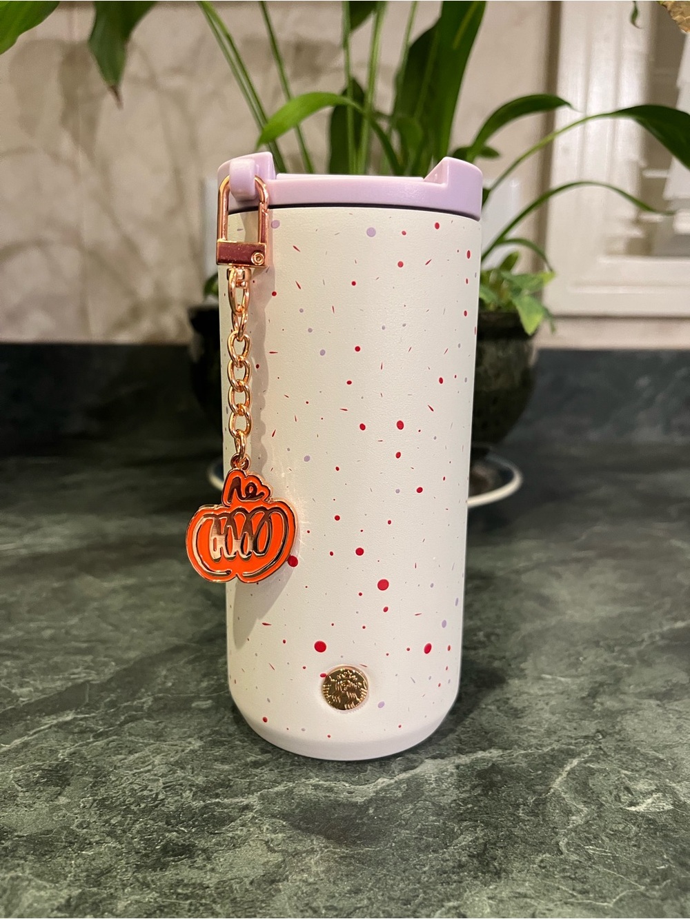 *NWT* Starbucks Fall 2026 Speckled Stainless Steel Tumbler w/ PSL Charm 12 oz
